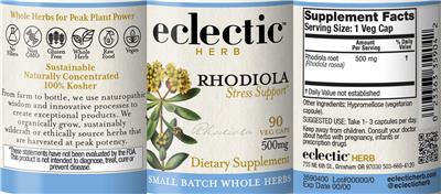 Rhodiola 500 mg label
