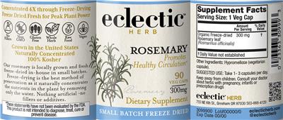 Rosemary 300 mg label