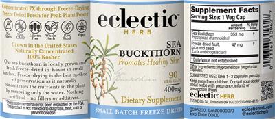 Sea Buckthorn 400 mg label