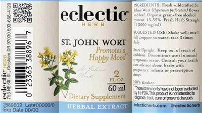 St. John's Wort label