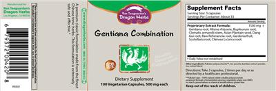 Gentiana Combination label