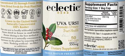 Uva Ursi 350 mg label
