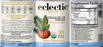 Veggie 10 label