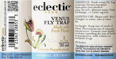 Venus Fly Trap Extract label