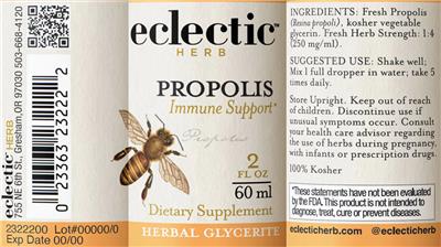 Propolis label