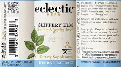 Slippery Elm label