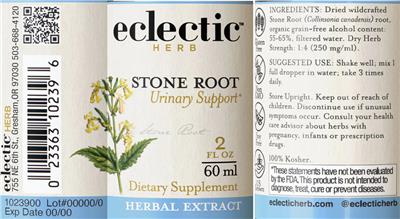 Stone Root label