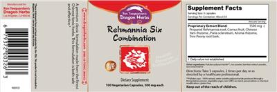Rehmannia Six Combination label