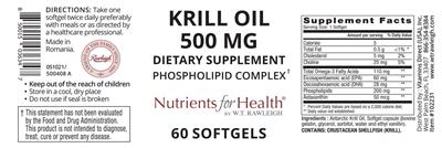 Krill Oil 500 mg label