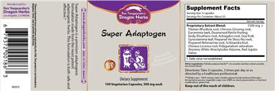 Super Adaptogen label