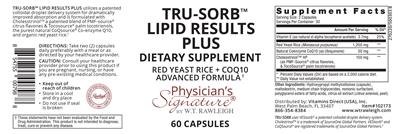 Tru-Sorb Lipid Results Plus label