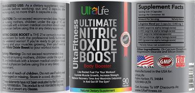 Ultimate Nitric Oxide Boost label