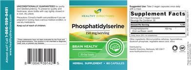 Phosphatidylserine 150 mg label