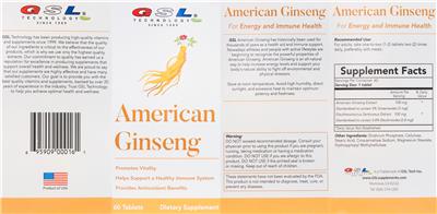 American Ginseng label