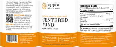 Centered Mind label