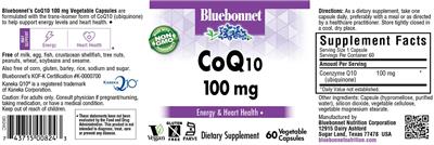 CoQ10 100 mg label