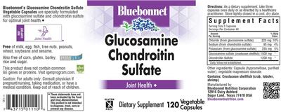 Glucosamine Chondroitin Sulfate label