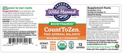 Biodynamic CountToZen Blackberry + Cinnamon label