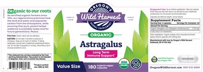 Organic Astragalus label
