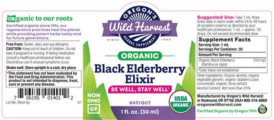 Black Elderberry Elixir Extract label