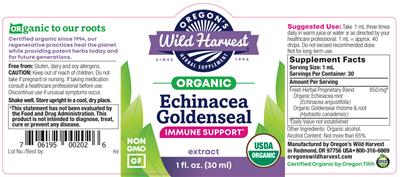 Echinacea Goldenseal Extract label