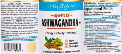 Ashwagandha+ label