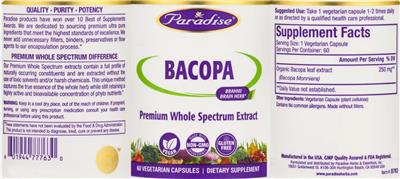 Bacopa label