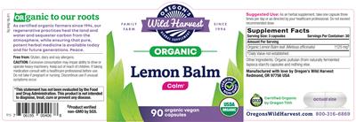 Lemon Balm label
