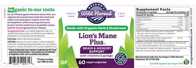 Lion's Mane Plus label