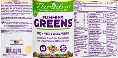 Slimming Greens label