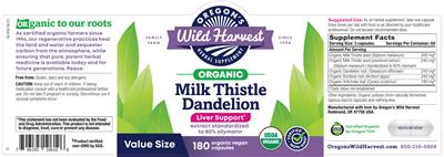 Milk Thistle Dandelion label