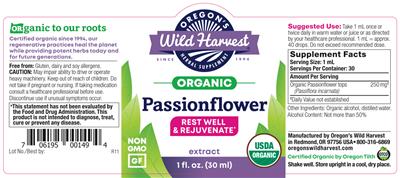 Passionflower Extract label