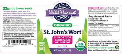 St. John's Wort Extract label