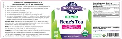Rene's Tea label