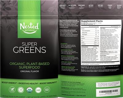 Super Greens Original Flavor label