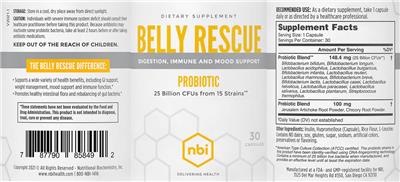 Belly Rescue label