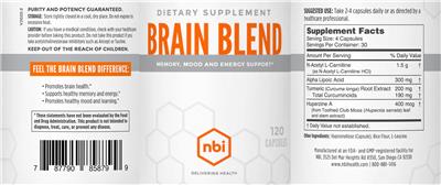 Brain Blend label