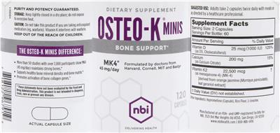 Osteo-K Minis label