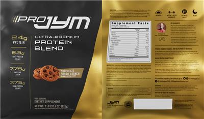 Pro JYM Chocolate Cookie Crunch label