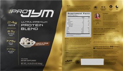 Pro JYM Cookies & Cream label