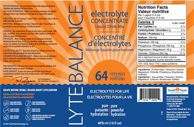 LYTE Balance Electrolyte Concentrate label