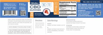 CBD Gummies 30 mg Strawberry label