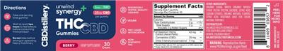 THC CBD Gummies Berry label