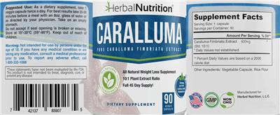Caralluma label
