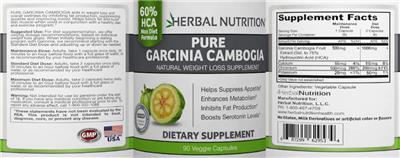 Pure Garcinia Cambogia label