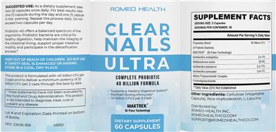 Clear Nails Ultra label