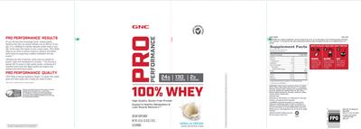 100% Whey Vanilla Cream label