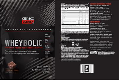 Wheybolic Chocolate Fudge label