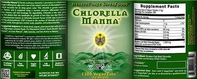Chlorella Manna label