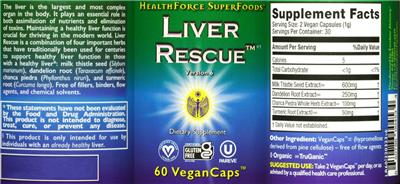 Liver Rescue label